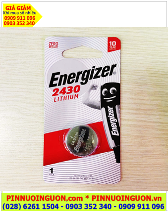 Energizer CR2430, Pin 3v lithium Energizer CR2450 E-CR2430 BP1 chính hãng (Loại vỉ 01viên)